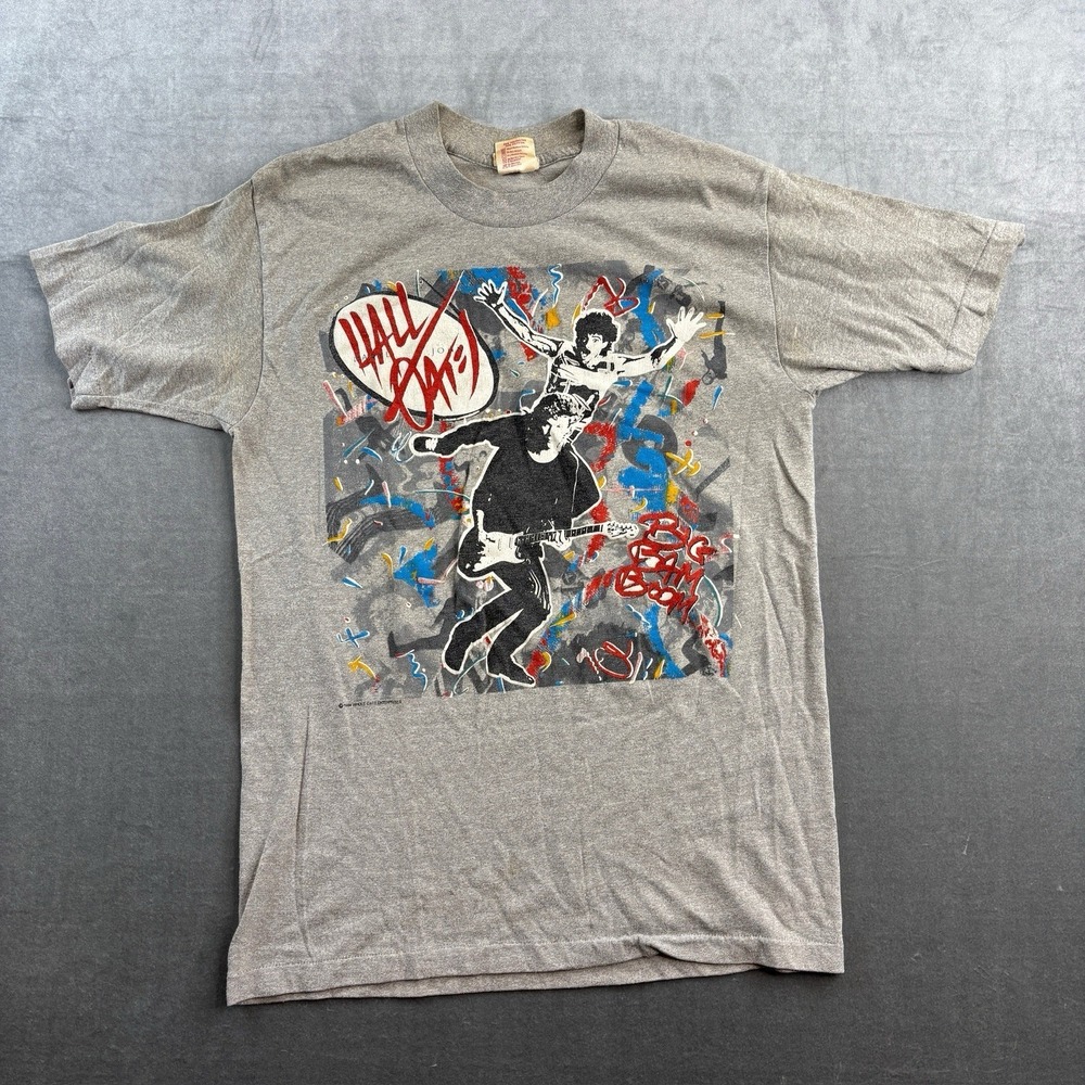 VTG Daryl Hall John Oates Live Thru 85 Tour Graphic T Shirt L USA Made Large